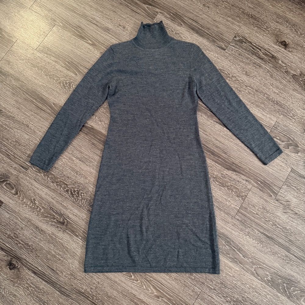 Garnet Hill Merino Wool Turtleneck Midi Dress